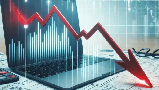 "Gráfica que muestra las ganancias trimestrales de Lenovo, resaltando una baja por debajo de las expectativas del mercado, en un análisis financiero reciente."