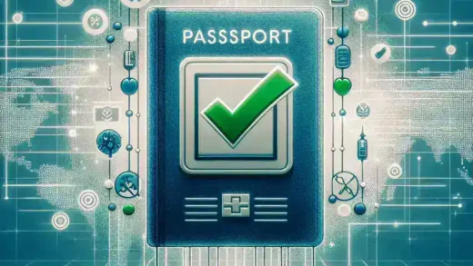 "Pasaporte digital de vacunas interoperable desarrollado por el Ministerio de Sanidad, ilustrando innovación en vacunación y salud pública."