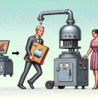 "Conversión de imagen HEIC a JPG en un dispositivo Apple, mostrando el proceso sin pérdida de calidad, con herramientas y pasos detallados para usuarios."